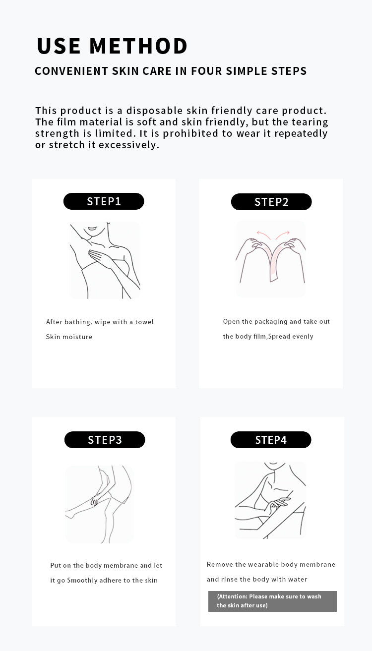 Qingxi Beauty Skin Moisturizing Body Mask Brightens, Anti-aging, tightens and moisturizes. Portable wearable body mask for full-body care